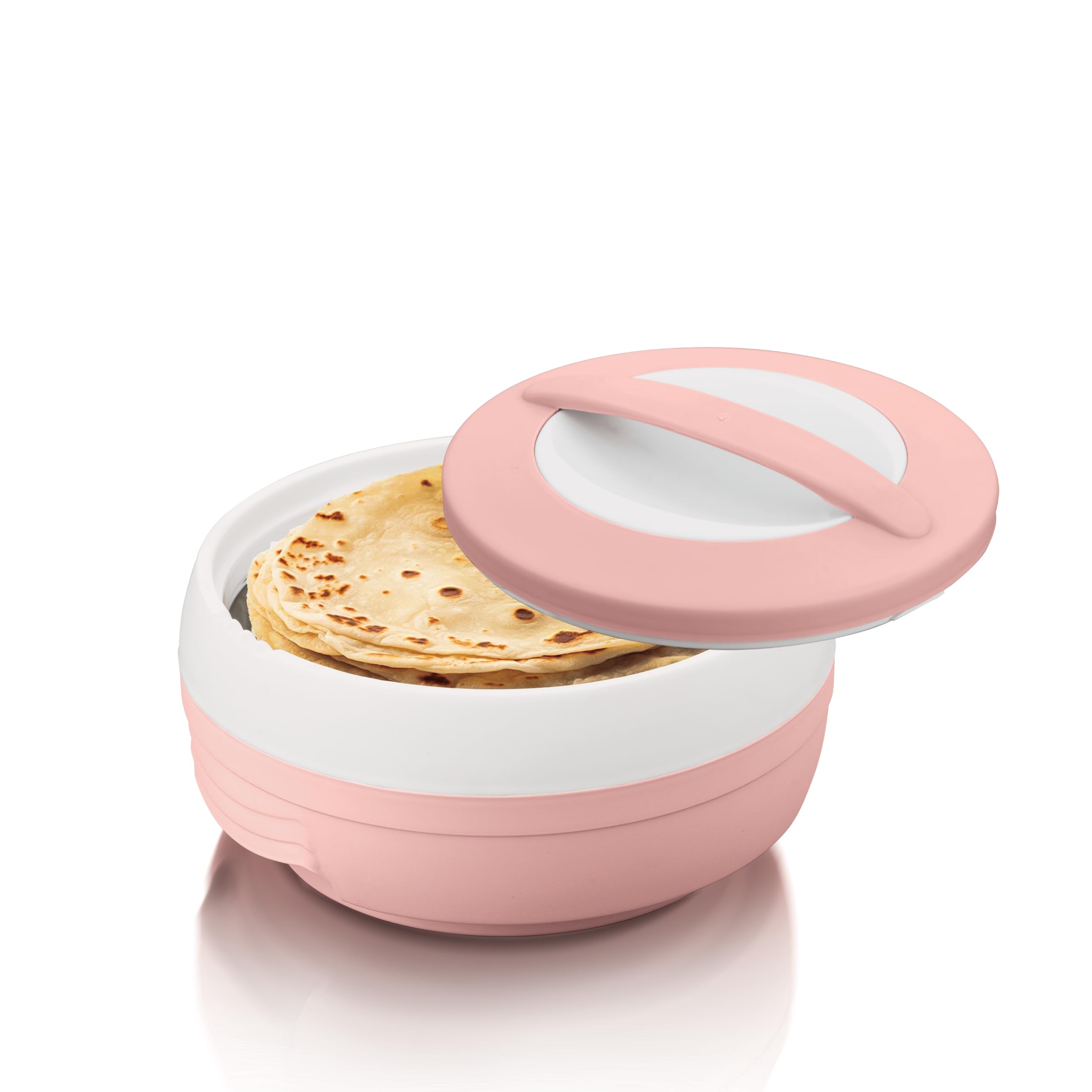 ASIAN Plastic Plastowares - Cosmos Casserole (1000 ML) | BPA-Free | Food Grade | Keeps Food Hot | Ideal For Serving, Gifts For Diwali & Housewarming | Airtight Casserole | Hot Box For Chapati | Pink