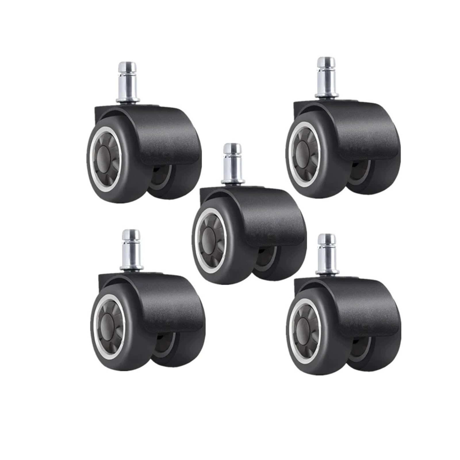 MXXDMOPD 5-Pack 2-inch Two-Wheel casters 11mm circlip TPR Silent Office Chair(SJB920-420A)