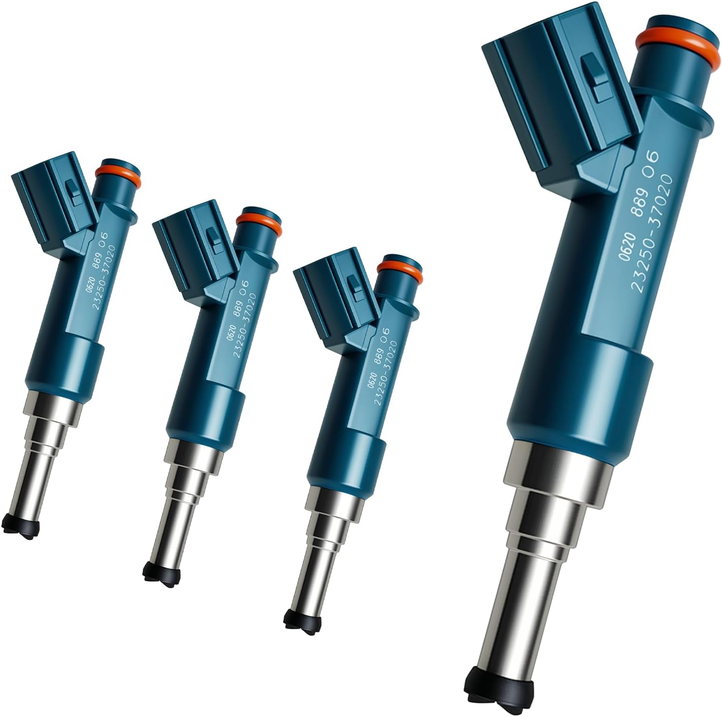 Set of 4 Upgraded 12 Holes Fuel Injectors Fits for Toyota : Prius 2010-2015, Prius Plug-In/Prius V 2010-2015, For Lexus CT200h 2011-2015, L4 1.8L, OEM # 23250-37020 (4 Pcs)
