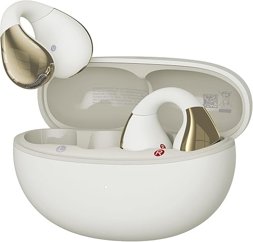 Auriculares de oreja abierta, auriculares con clip, auriculares Bluetooth inalámbricos cómodos de anillo abierto, conexión dual, tiempo de