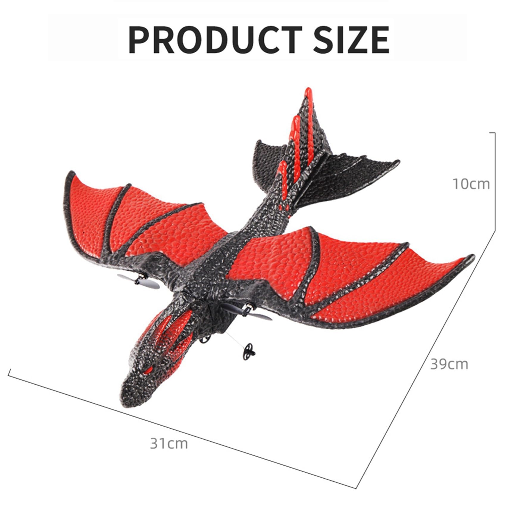 2X AvióN RC 2.4G AvióN DragóN Simulado Control Remoto Modelo AvióN Planeador EPP Juguetes de Espuma Regalo para NiñOs