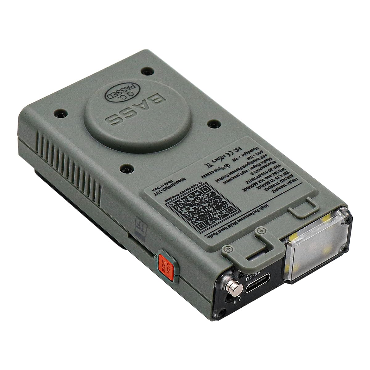 DollaTek FM VHF AM SW WB Band Radio App portatile di supporto per radio a onde corte Allarme SOS stereo per bassi remoto intelligente