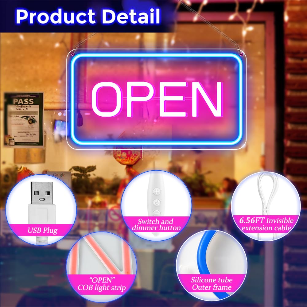LightingWill LED Neon Open Sign - Image 3