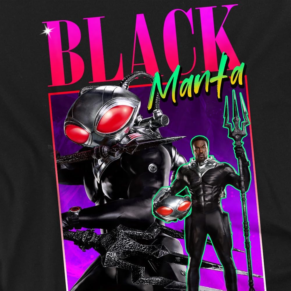 Popfunk Classic Aquaman and The Lost Kingdom 90'S Style Black Manta Unisex Adult T Shirt