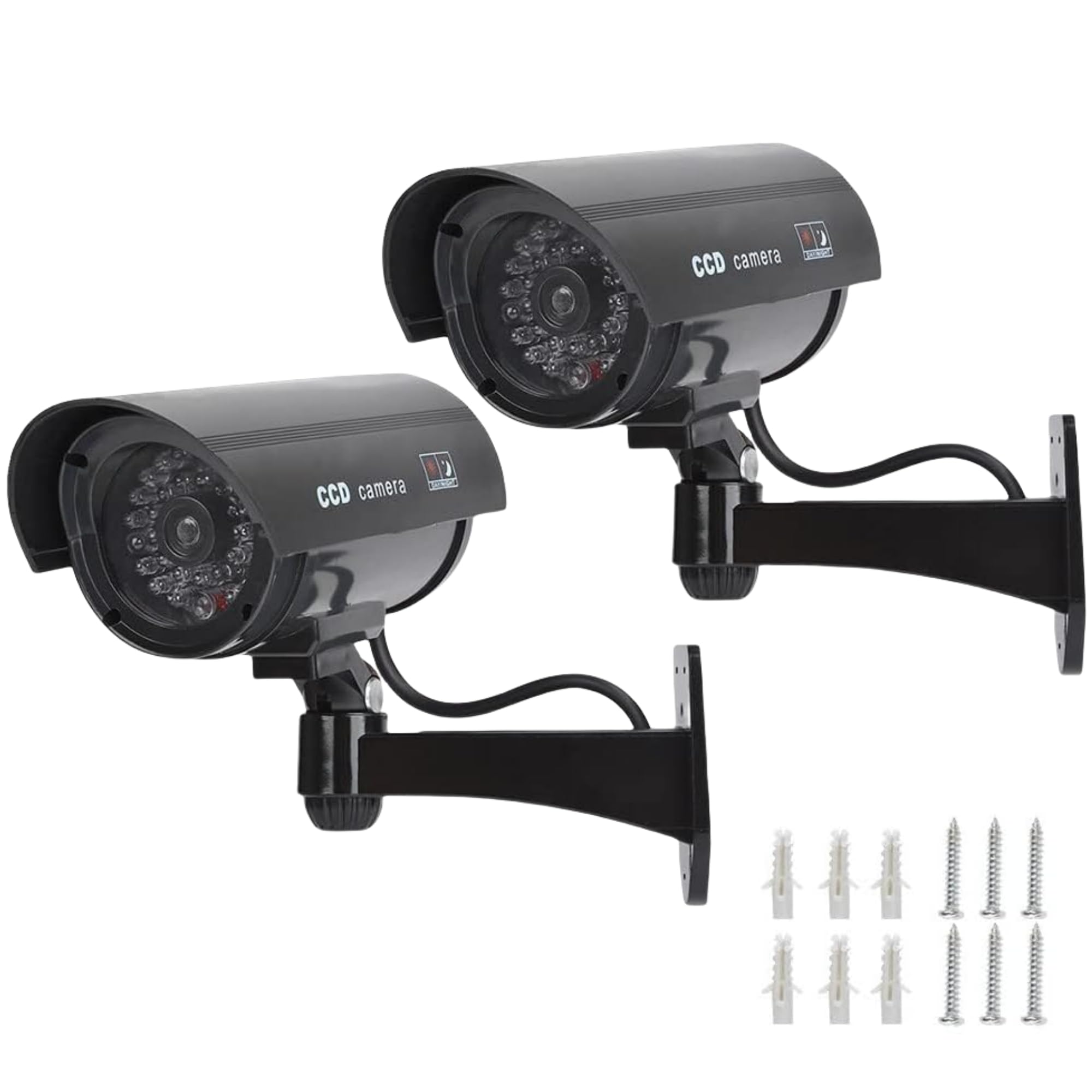 Kit fausse caméra de vidéosurveillance pour sécuriser jardin et maison