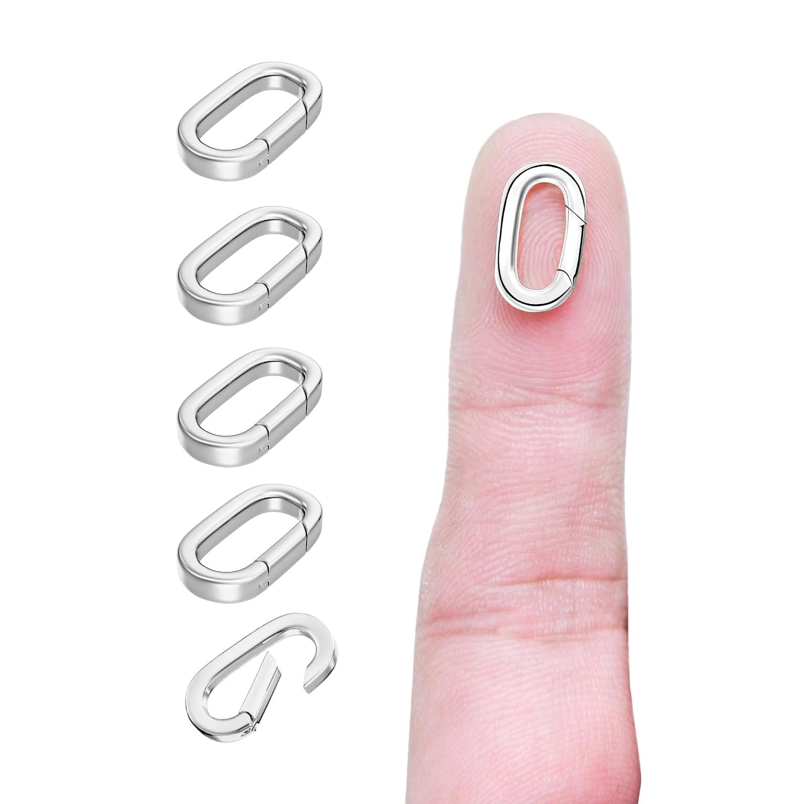 Anello Salto Blocco Torsione 4 Mm Argento Sterling 925 - 0,8 Mm