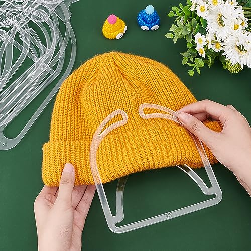 AHANDMAKER 6 Pcs Hat Rack Hangers, 3 Style Clear Plastic Hat Storage Rack Hat Organizer - Image 3