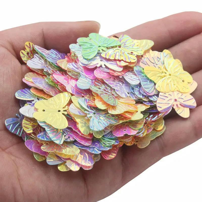 Cekiny do przyszywania, Cekiny PVC z 2 otworami do rękodzieła i szycia, wielokolorowe, różne rozmiary, 100-500 szt(23X30mm 300PCS LOT)