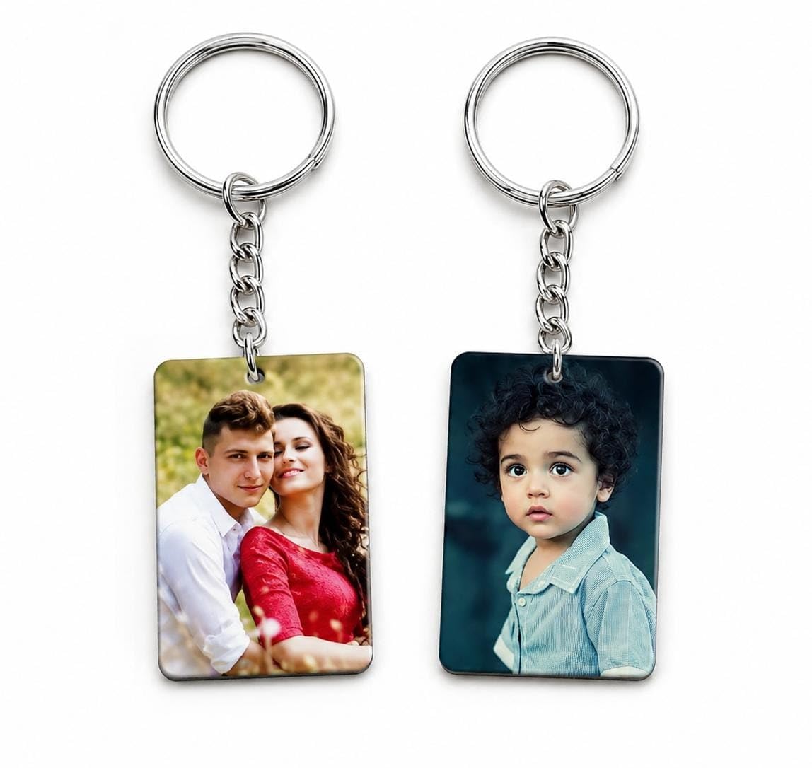 Custom Photo Keychain for Men, Women, Boys & Girls | Personalized Picture Keyring for Car, Bike & House Keys | Birthday, Anniversary, Valentine's Day, Friendship & Couple Gift | Premium Wooden MDF |-image-38