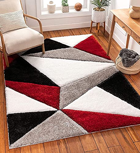 Image of Modern Soft 3D Shaggy Fur Carpets for Living Room Thick Fluffy Rugs for Bedroom, 7x7 Feet Square Multi Color