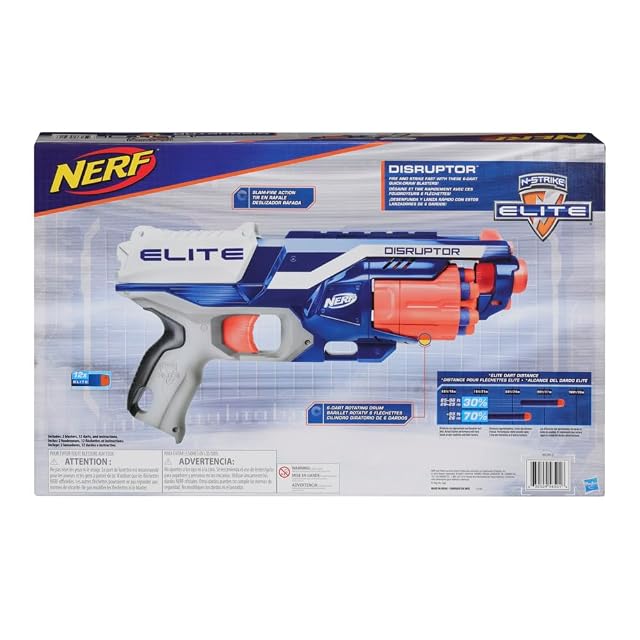 Foto 4 de 4 de Hasbro Nerf Elite, Disruptor Pack 2, Lanzadores de Dardos de Espuma, Aventura con Amigos