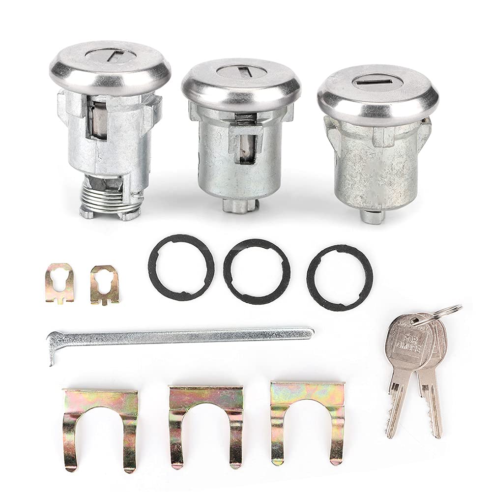 Lock Set Door Trunk Key Kit,Durable, Easy to Install, Origin Al Standard, Fits Chevelle, Malibu, Monte Carlo, Camaro, General Motors Door & Trunk Locks