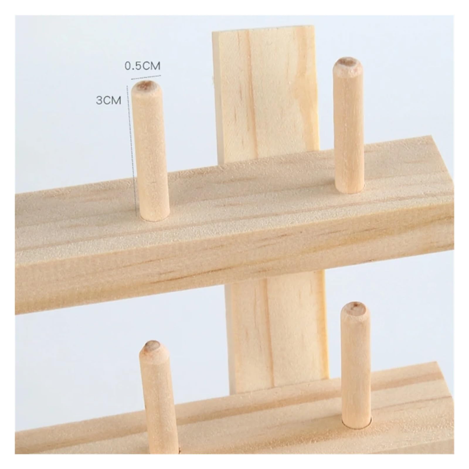 NäHgarn Aufbewahrung Faltbarer hölzerner Fadenhalter for 30/80/120 Spulen, Näh- und Stickgarnständer, Wandbehang, Kegelständer, Regal(80 for axis)