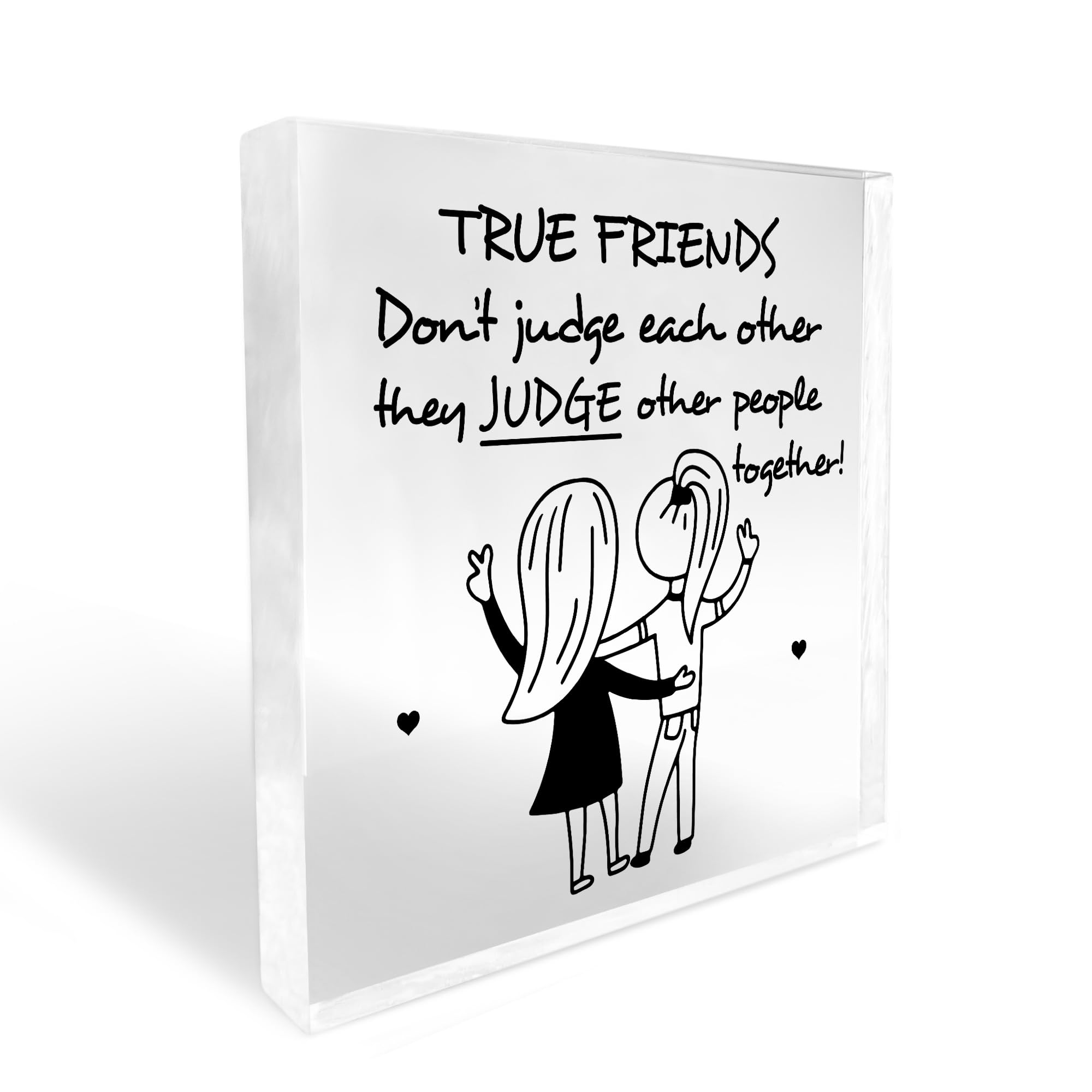 Red Ocean TRUE FRIENDS Gift Friendship Plaque Gift For Her Women Christmas Birthday Gift For Friend Best Friend Gift