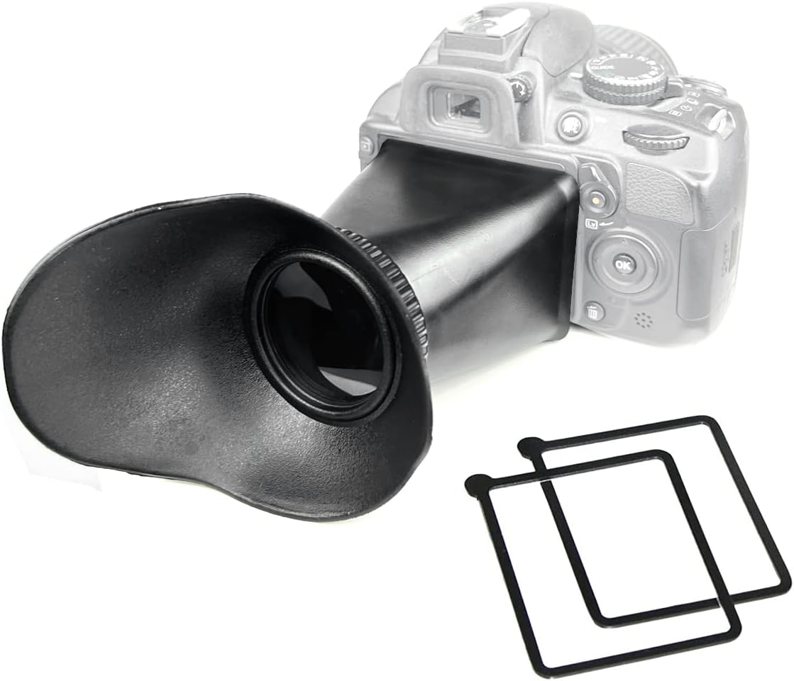 Acuvar Elite Series 3.5X Magnification Adjustable Lock-in-Place LCD Viewfinder for Nikon D3000, D3100, D3200, D5100, D5200, D7100, D7000, D700, D90 Fits Most 3" LCD Screens