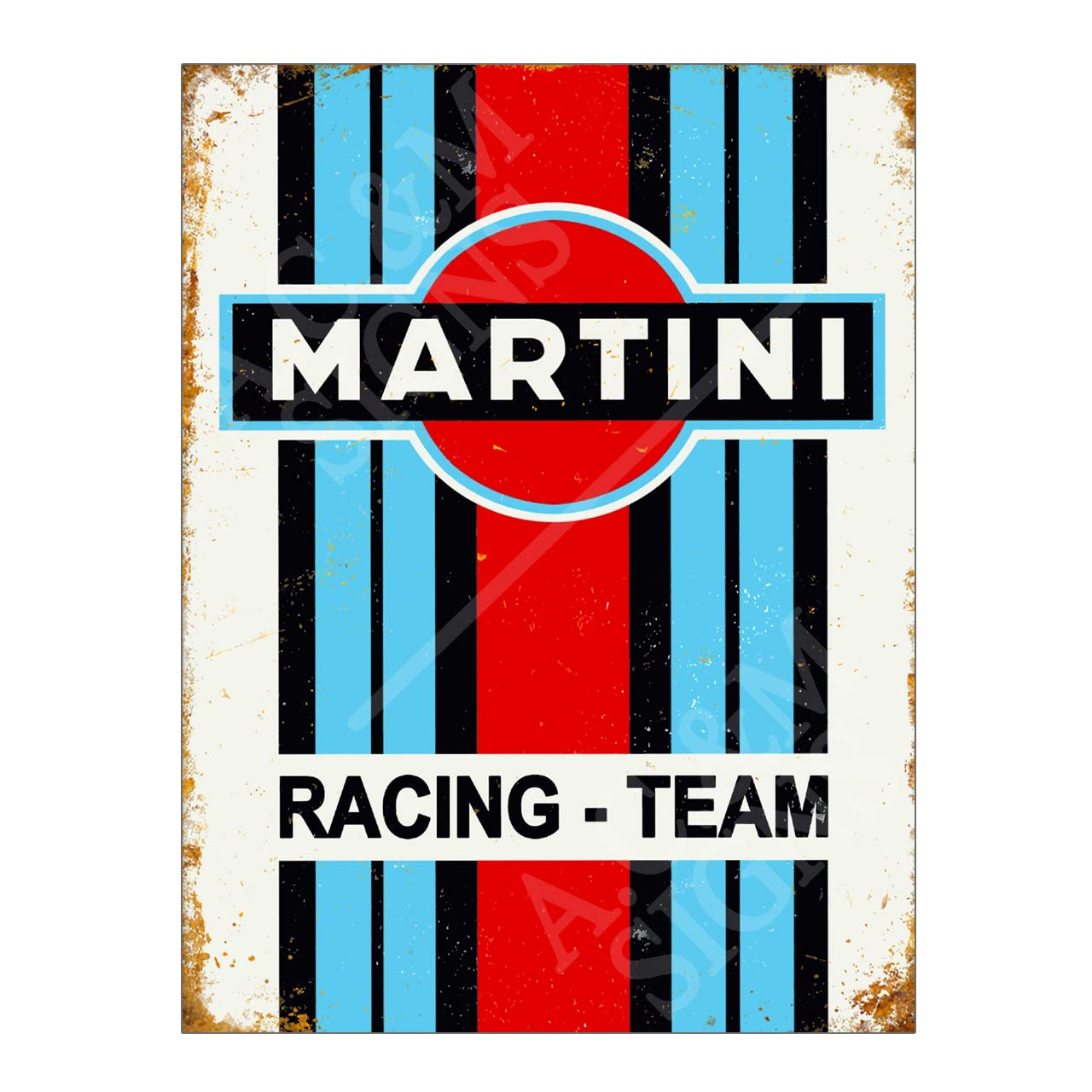 Vintage Tin Signs Plaque Auto Motorcycle Gasoline Metal Sign Poster Garage Shop Man Cave Bar Home Wall Decoration (Martini Racing 10x8)