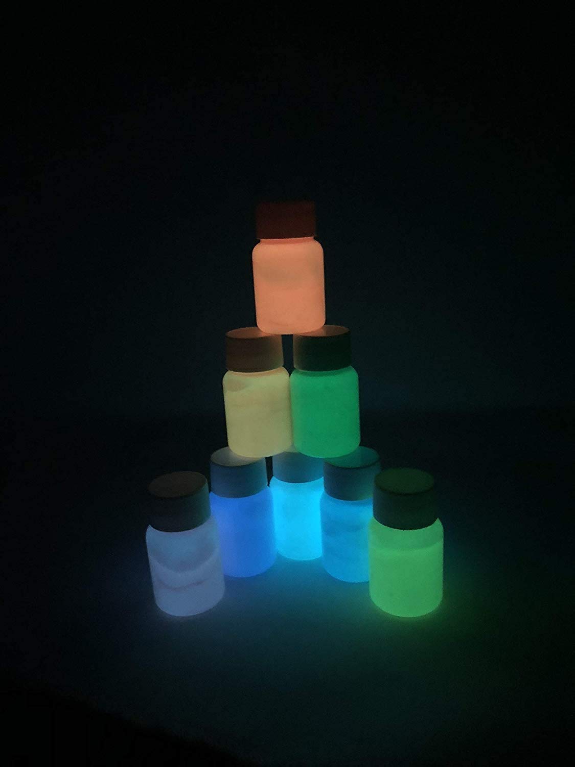 Polyment Peinture lumineuse professionnelle de qualité supérieure – Très lumineuse dans l'obscurité – Couleur fluorescente UV – Couleur murale phosphorescente – Brille dans le noir (200 mI, jaune)