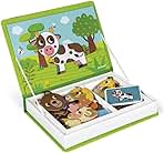 Janod MagnetiBook 41 pc Magnetic Animal Mix and Match Game - Ages 3+ - J02723