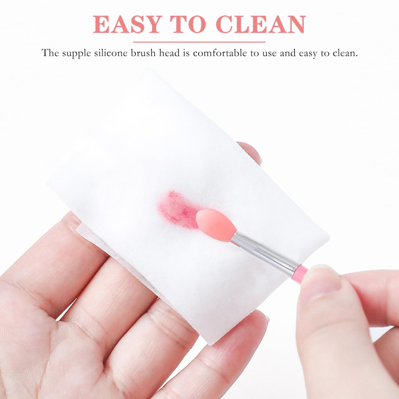FRCOLOR Lip Mask Applicator Set including Silicone Soft Heads for Smooth Lip Color Application and Liquid Cosmetics 2 Sets for Daily and Professional Makeup Use - Image 3