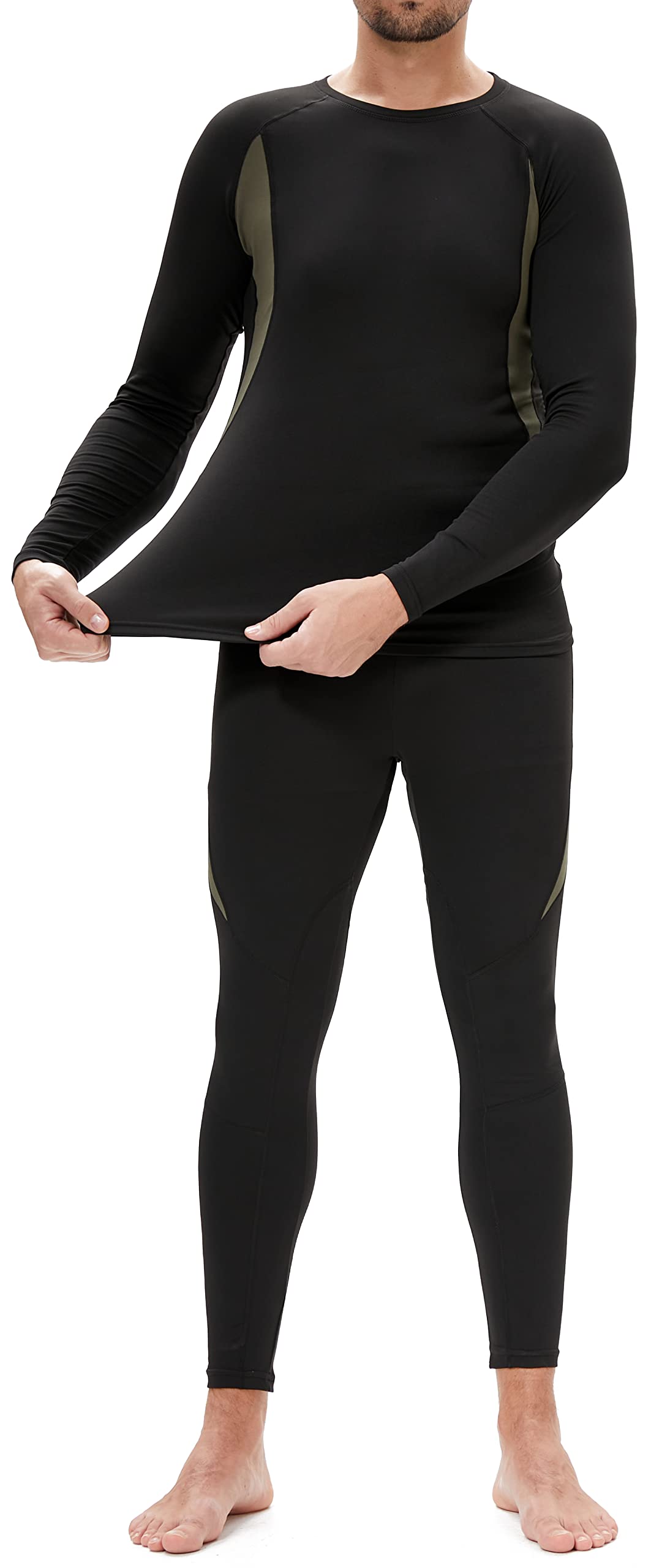 BenBoy Biancheria Intima Termica Uomo Set di Biancheria Funzionale Intima Traspirante Base Layer Invernale Termiche Abbigliamento Termico Intimo per Sci Ciclismo Corsa
