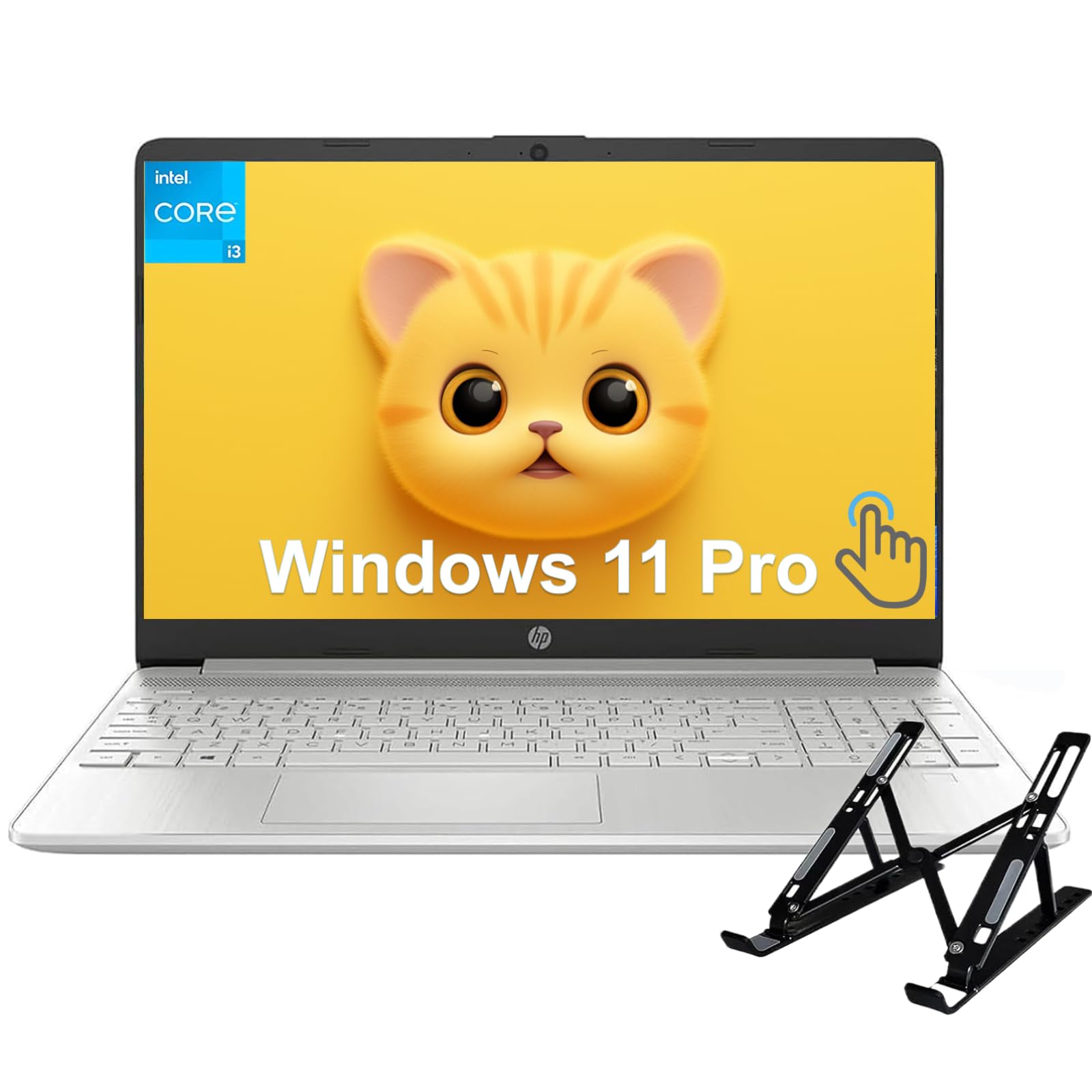 HP 2024 Newest Business Laptop, 15.6" HD Touchscreen, i3-1215U, 32GB RAM, 1TB SSD, lntel UHD Graphics, Bluetooth, Wi-Fi 5, Windows 11 Pro, with Laptop Stand