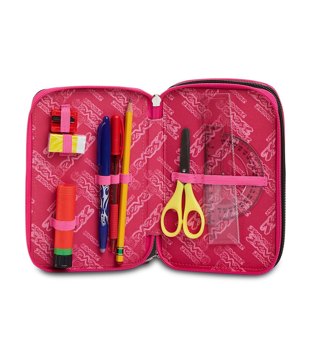 Seven Federmäppchen, Mäppchen, Mehrfarbig, Federtasche für Schreibwaren, Etui komplett mit Bleistiften, Filzstiften, Schulmaterial, mit 3 Fächern, Mädchen, Schule - Grundschule