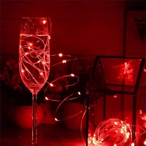 Miniatura 4 de Paquete de 4 luces LED de gota de rocío a pilas, mini luces de hadas para interiores con función de temporizador, para bodas, hogar, fiestas,