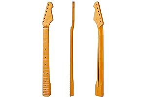 Premium 22-fret Canadian Maple Electric Guitar Neck with Smooth Finish