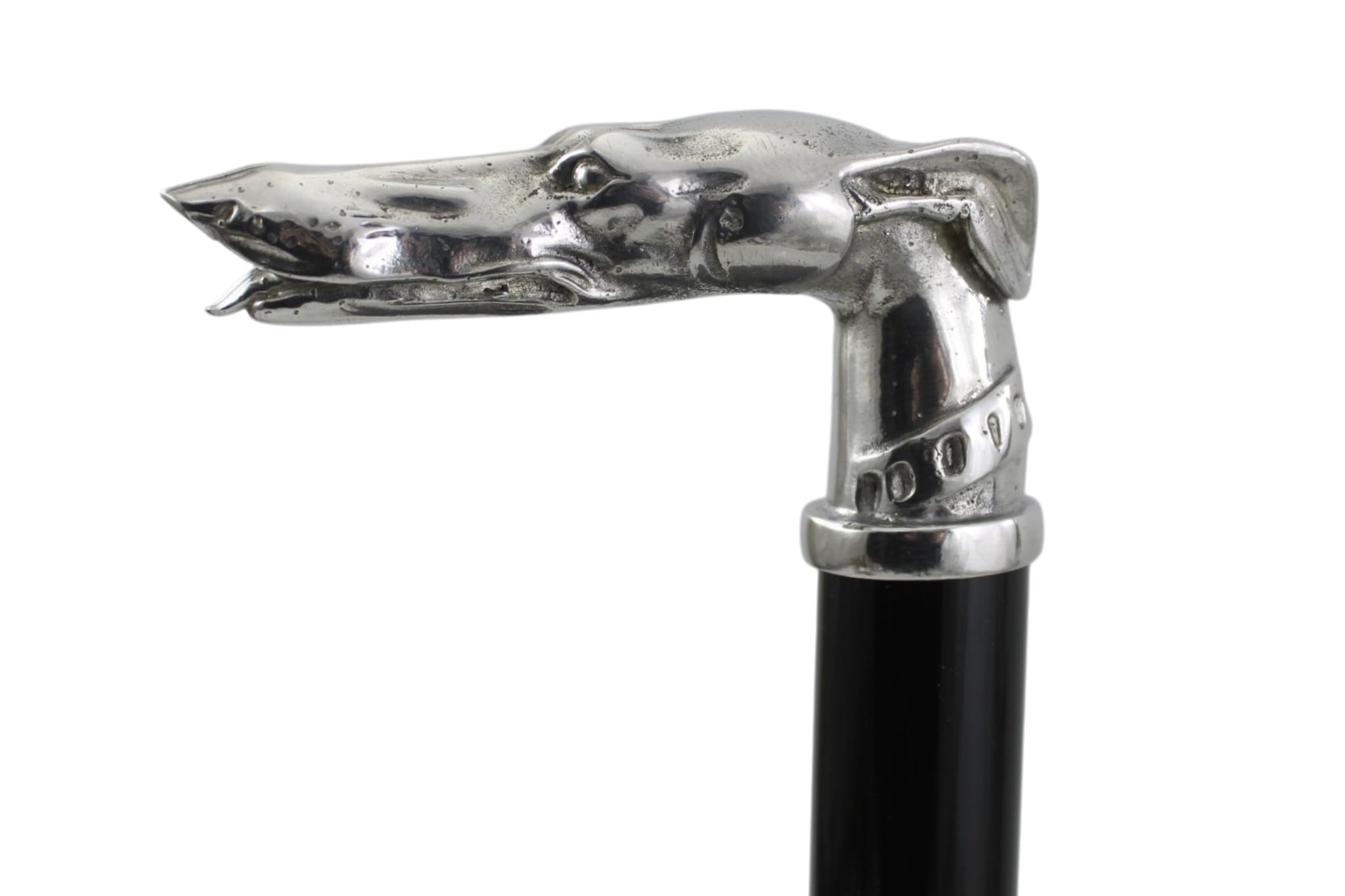CAVAGNINI Bastone da Passeggio Personalizzato Testa Levriero Peltro | Incisione Nome Inclusa | Fatto a Mano in Italia | Regalo Lusso Pensionamento Nonno Papà Sposo | 97cm 5 Colori Disponibili