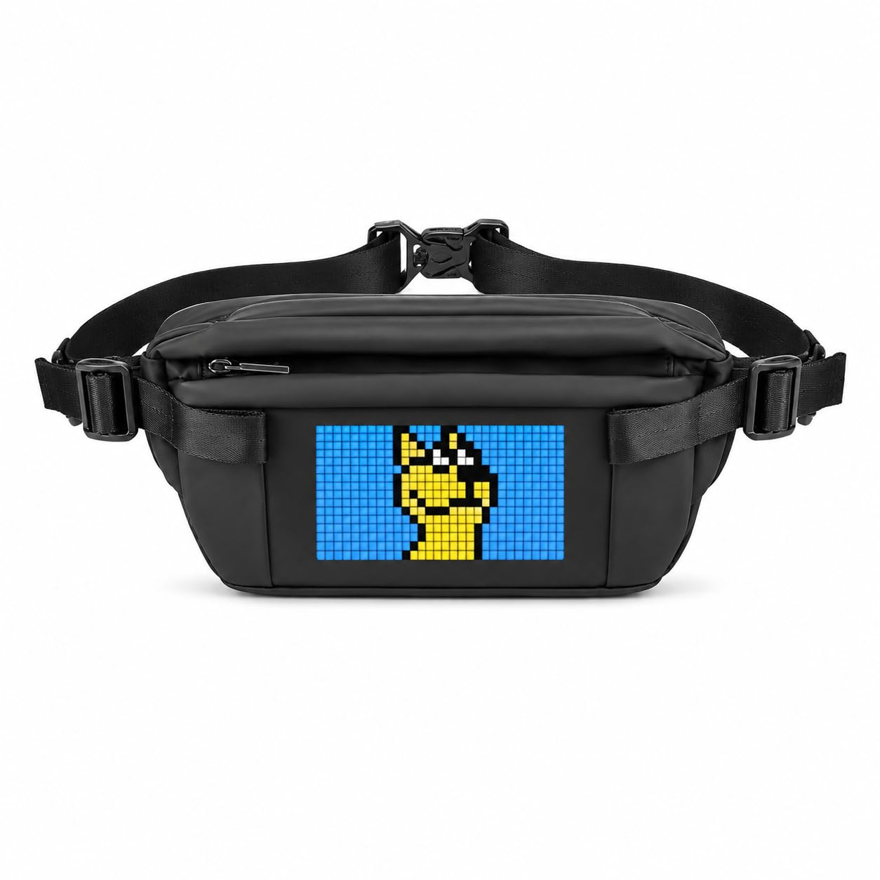 vivito Smart LED DisplaLED Pixel Display Crossbody Sling Bag with Customizable App-Controlled Screen, Waterproof Chest Bag, Waist Bag for Travel, Cycling, Outdoor & Daily Use | Pack of 1 | Anycolor-picture-33