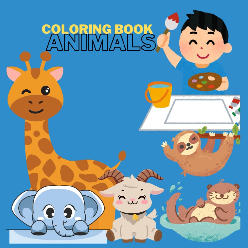 COLORING BOOK ANIMALS: Educational coloring book about animals for children 3-7 years old