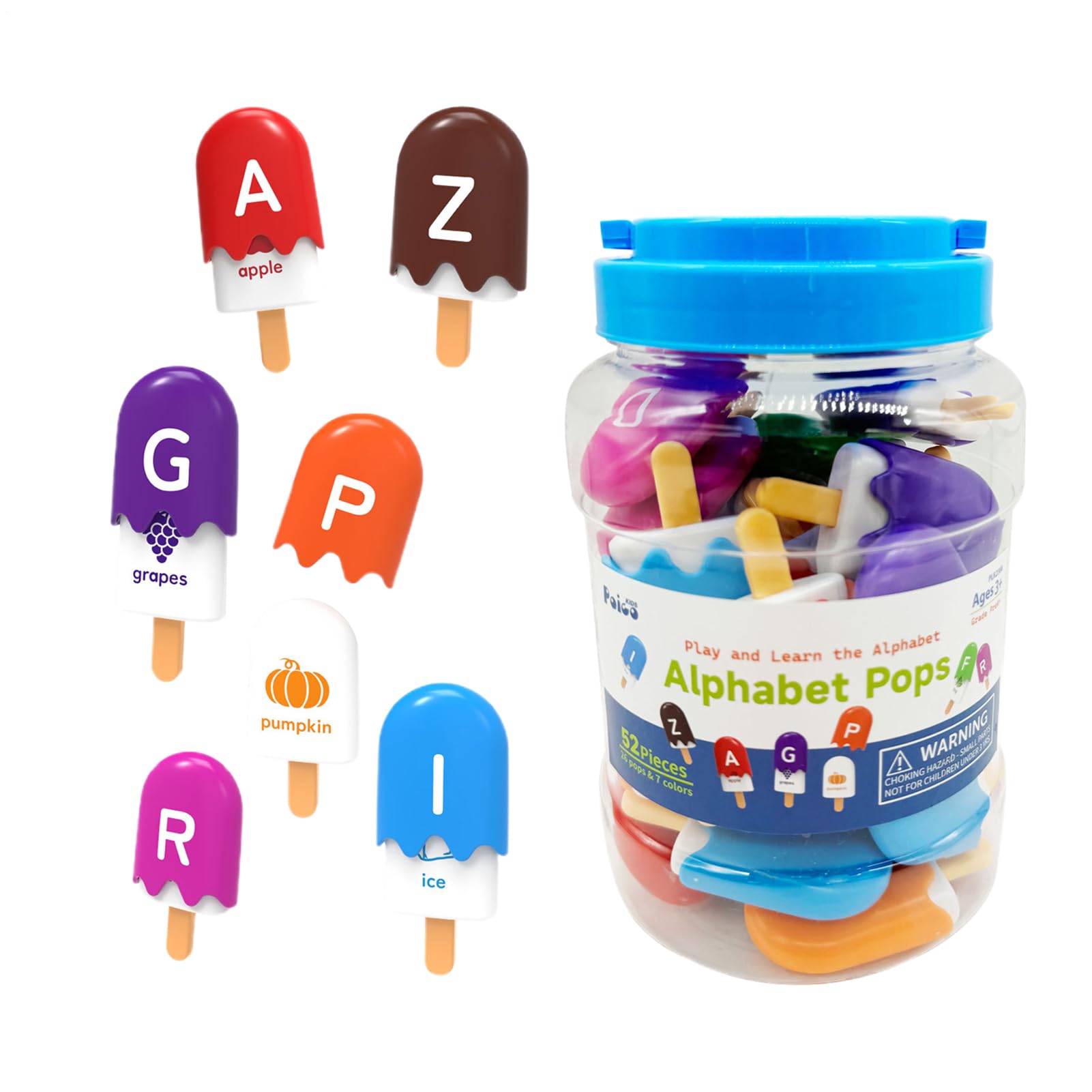 Learning Alphabet Toy Ice Cream Letter, Learning Ice Cream Matching Toy Set, 11x11x17cm Ic-e Crea-m A-lphabet Toy, Match Uppercase Cognitive Pairing Game For Children,Kids Educational Sensor