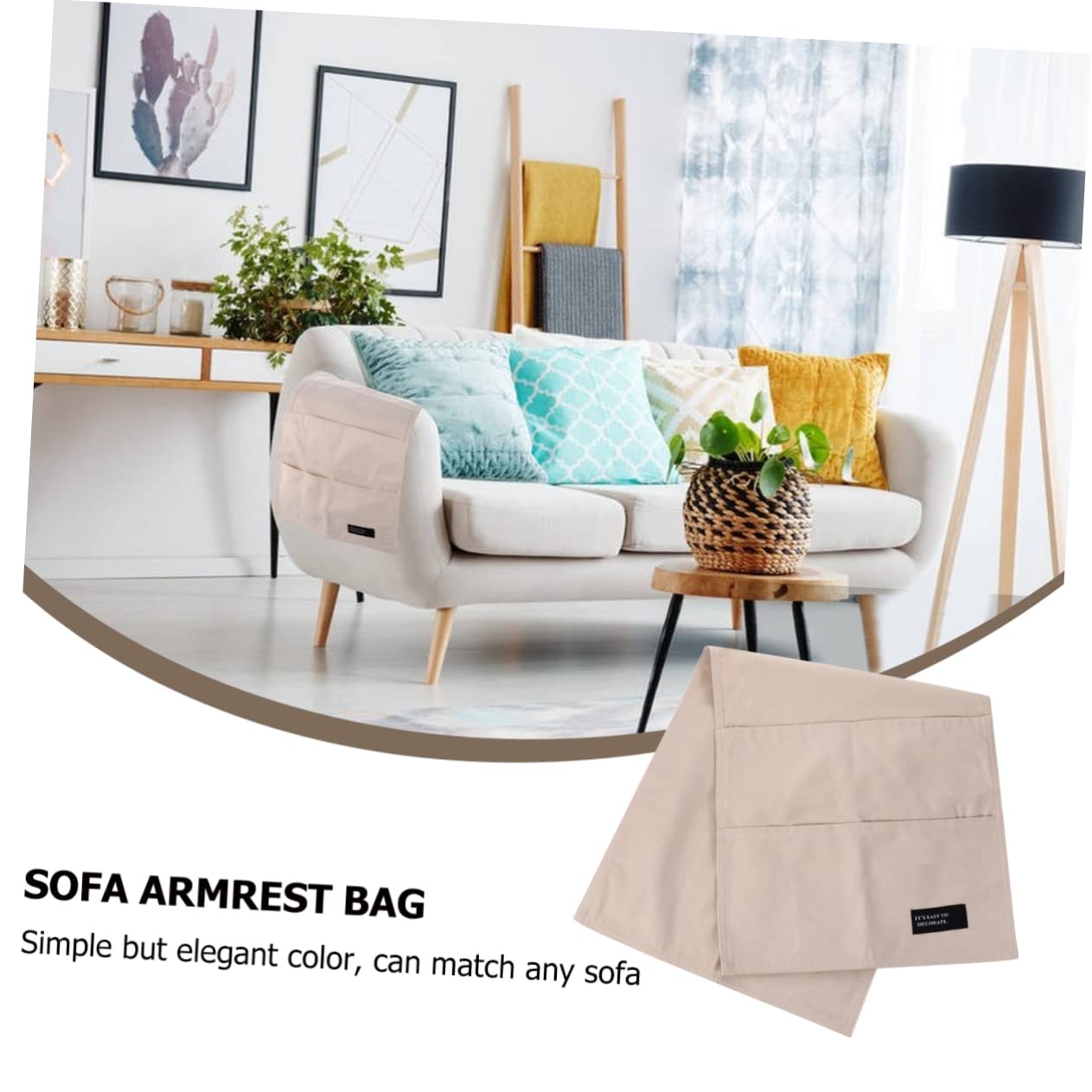 Borsa Organizer Per Bracciolo Divano | Tasche Multiuso Lavabile In Tessuto Oxford | Portaoggetti Per Soggiorno - Foto 3