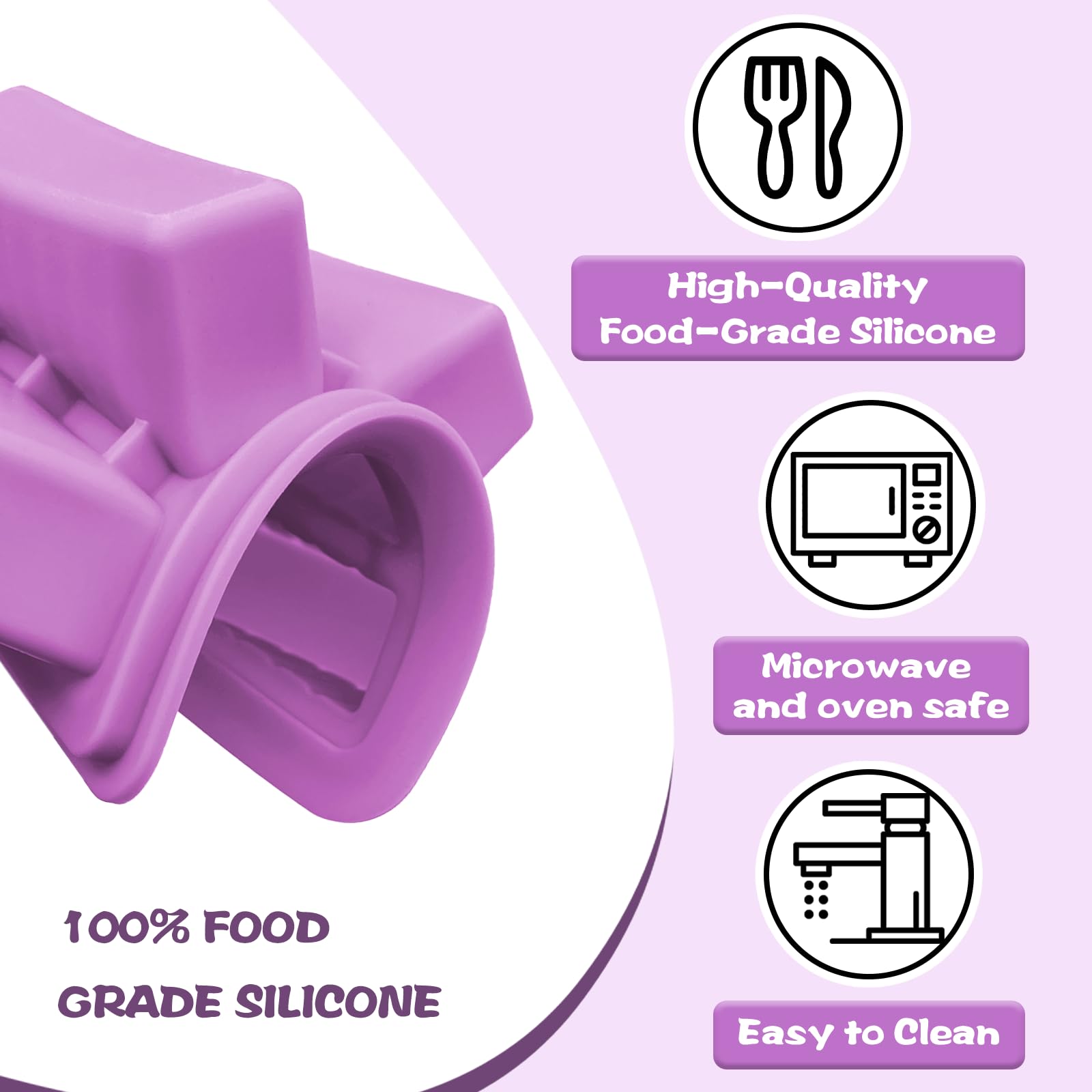 JINGIHE 4-Cavity Rectangle Butter Silicone Molds, Deep Chocolate Bar Moulds with Spatula - Image 3