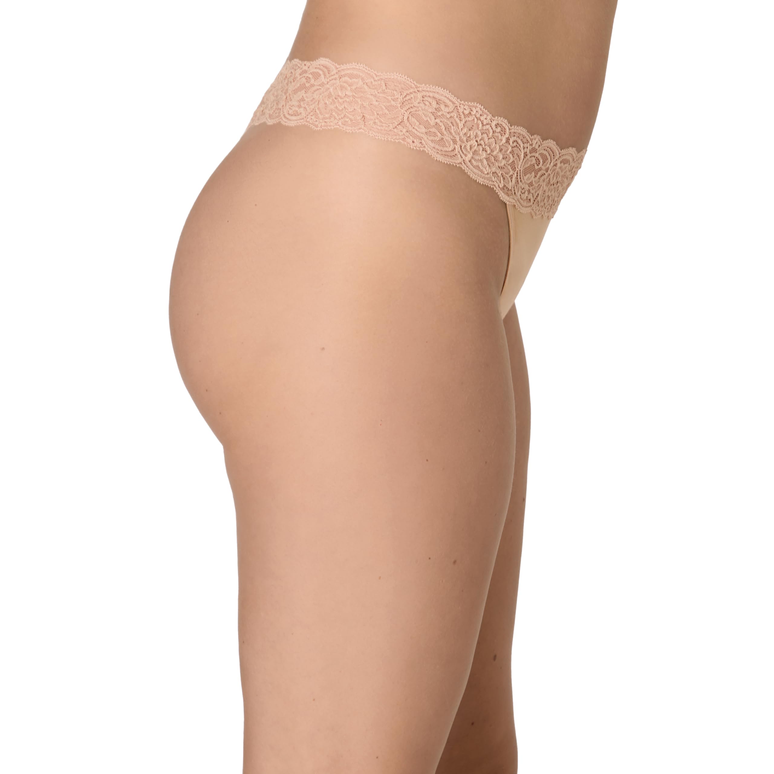 Maidenform Damen Unterwäsche Tangas 4er-Pack Weiche Tanga Höschen für Frauen Mid-Rise Panty, Mikrofaser-Spitze