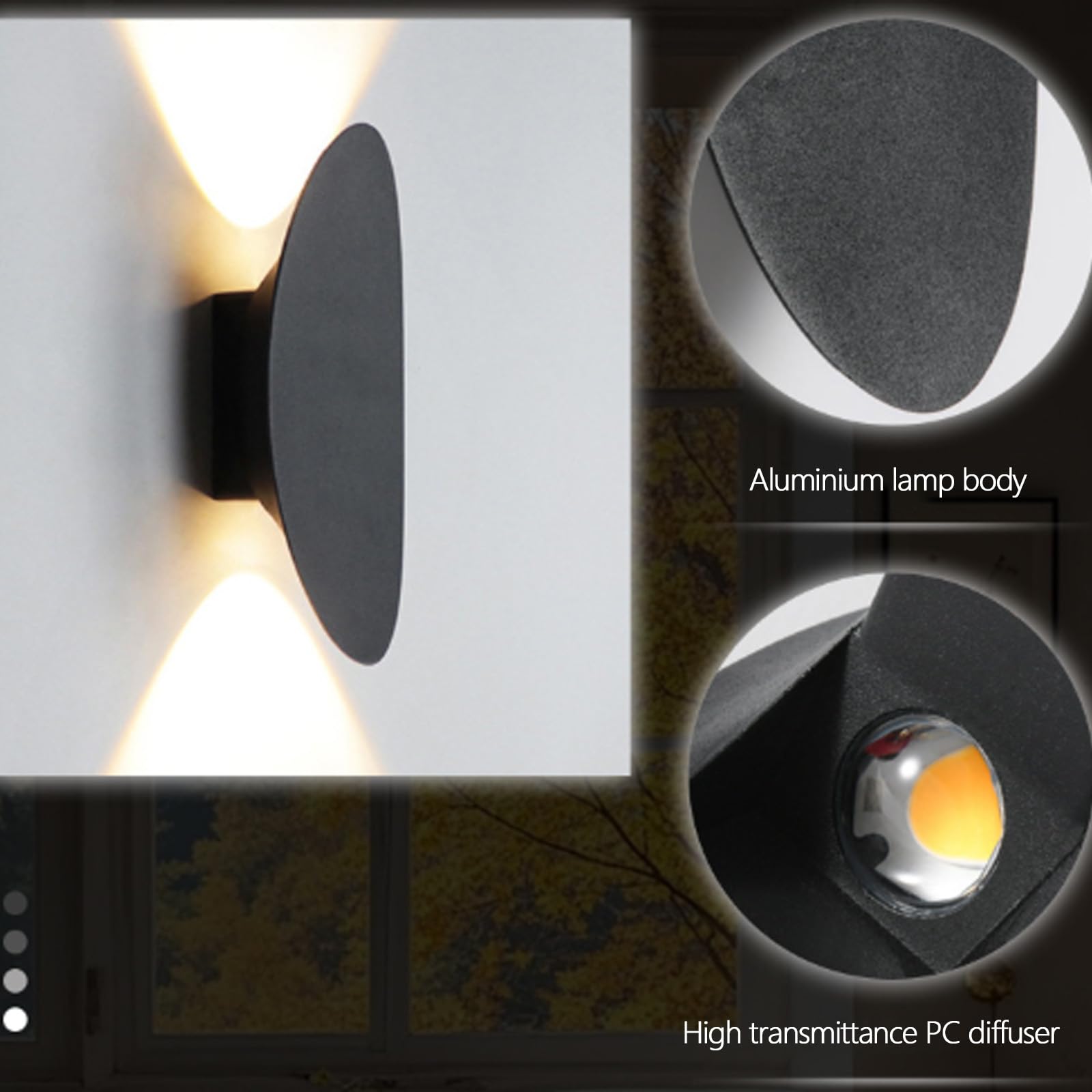 Moderno Alluminio Lampada da Parete LED Esterno IP65 Impermeabile Luce da Parete Nero/Bianco Minimalista Geometrico Design Applique da Parete Esterno/Interno per Giardino (B Bianco,Luce Neutra)