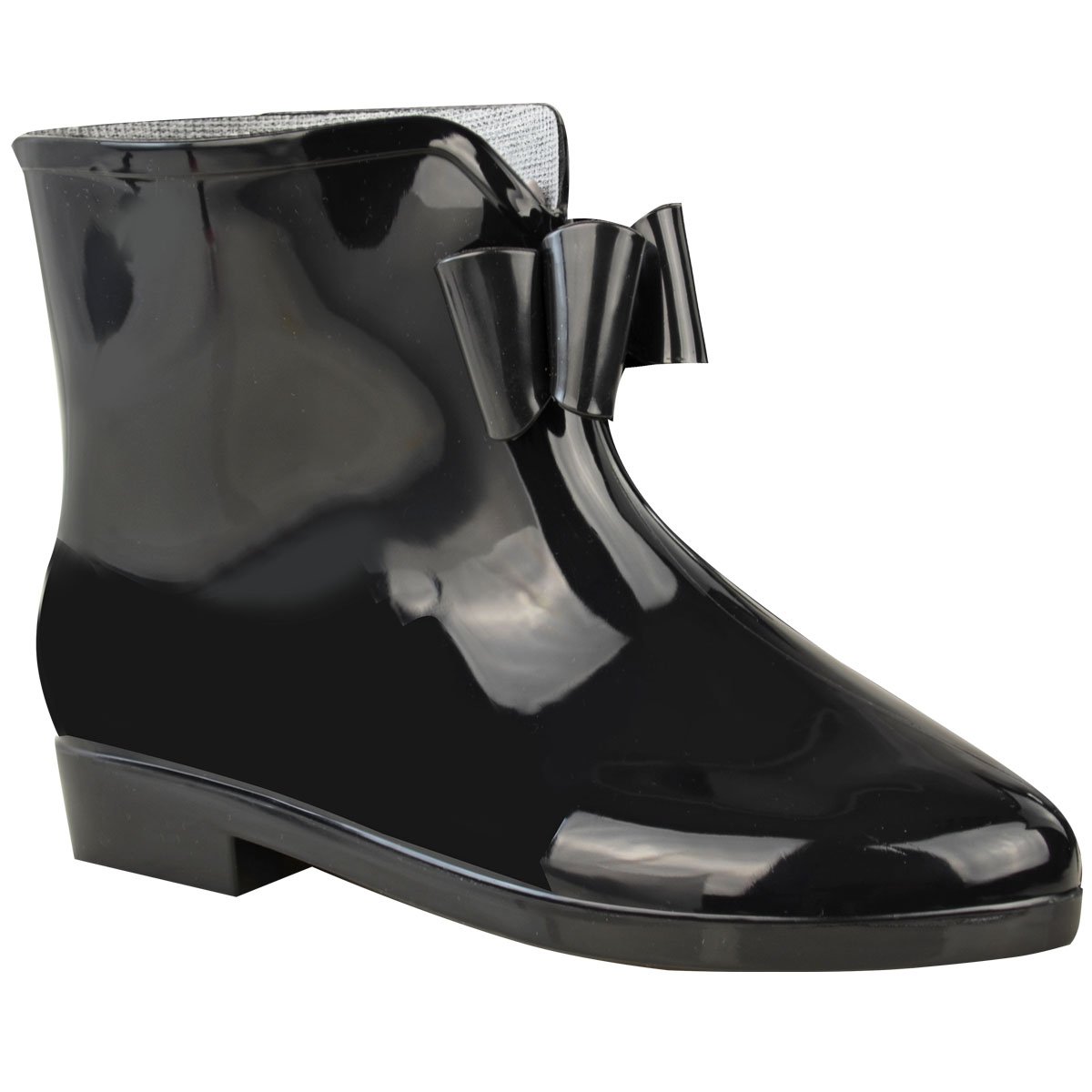 Womens Rain Shoes Wellington Boots Black Ankle Wellies Ladies Snow Boot Summer Festival Chelsea Short Bow Garden Shoe