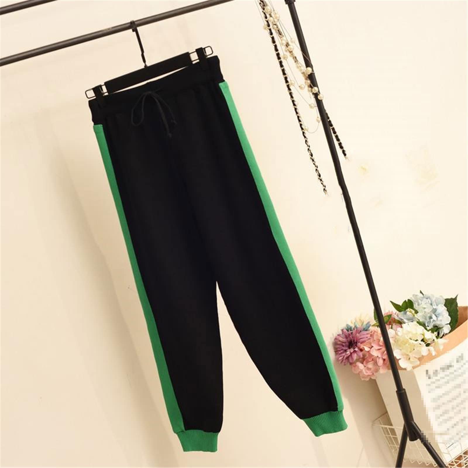 Casual de dos piezas suéter chaqueta chaqueta de punto de otoño traje de moda béisbol deportes cremallera superior y pantalones conjunto