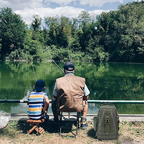 Moishow Fishing Tackle Backpack Storage Bag,Ultralight Water-Resistant Outdoor Shoulder Backpack Fishing Tackle Box Bag With Rod Holder #TOP1