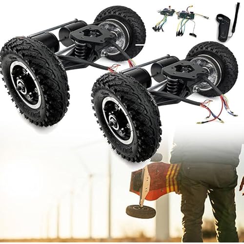 All-Terrain Electric Skateboard Kit w/Remote - 2/4WD 2x1650W Motors, N63 190KV Conversion for Mountain & Off-Road Boards Four-wheeldrive