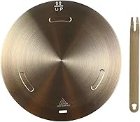 Vista 7 de Placa de conducción de calor para estufa de gas, difusor de calor de acero inoxidable, placa adaptadora de inducción con mango extraíble, utensilios