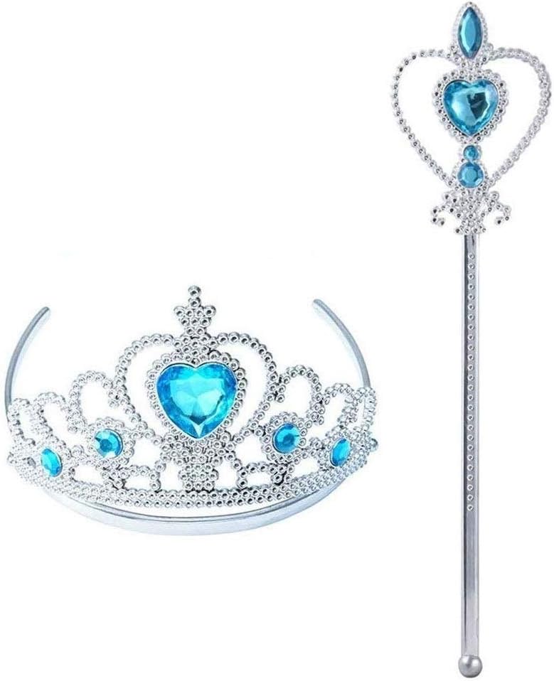 FancyDressWale Party Favour Princess Crown Tiara and Wand for Girls 3-10 Years/Return Gifts