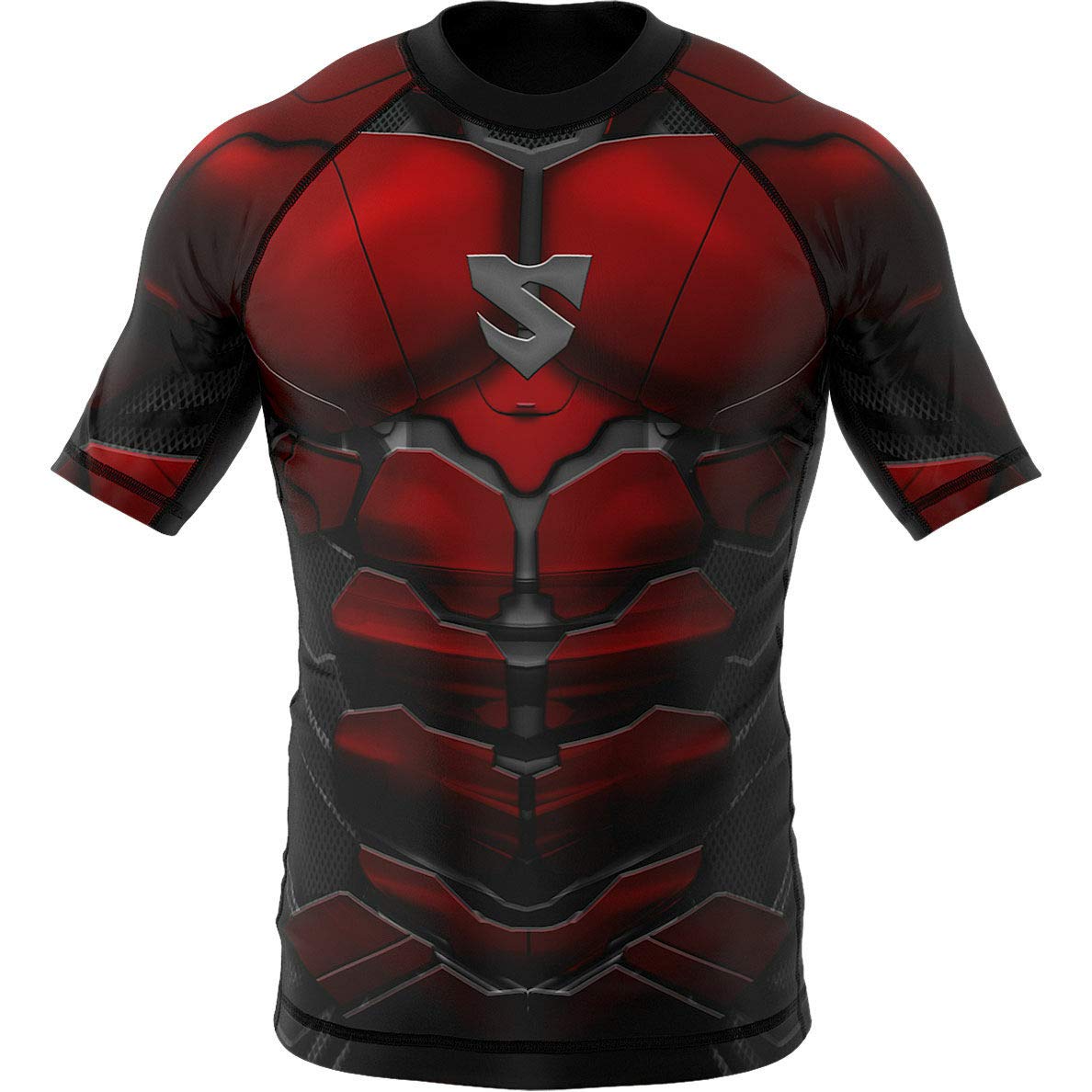 SMMASH Helion Rashguard Hombre Manga Corta, Camisetas Hombre para MMA, Artes Marciales, Krav Maga, BJJ, K1, Karate, Material Transpirable y Antibacteriano — view 13