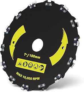 Stump Grinder, Grinder Blades, Circular Saw Blade Alloy Steel Angle Grinder Grinding Shaping Attachment Wood Carving Disc Circular Chainsaw Wheel for Wood Plastic Carving Shaping (7in