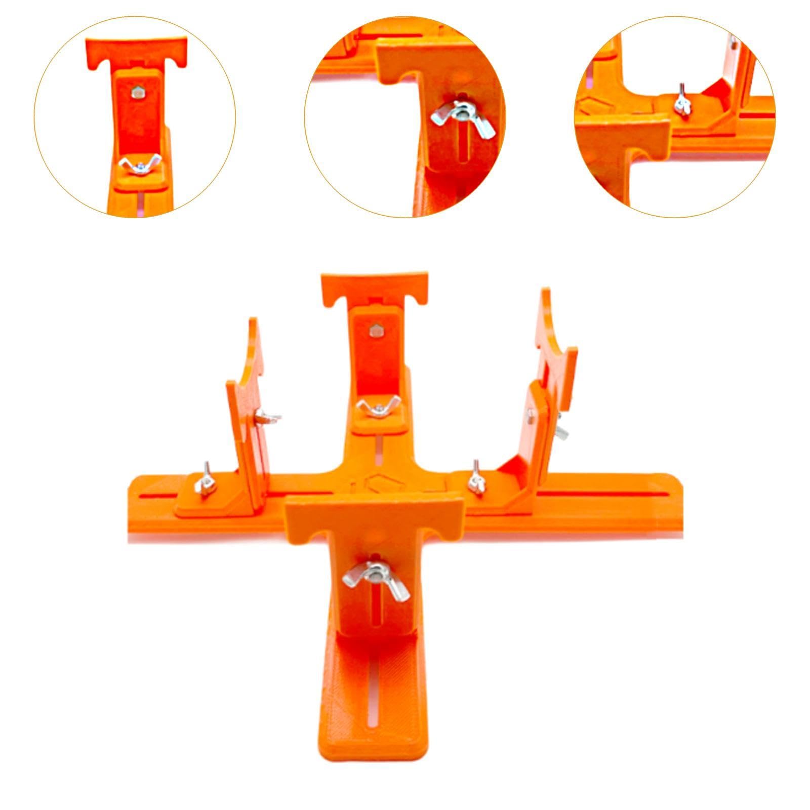 Soporte para Avión a Escala Soporte Giratorio Base Expositor Herramienta de Pintura Material PP Compacto Resistente Adecuado para Maquetas de Hobby Ta, Stand de Naranja
