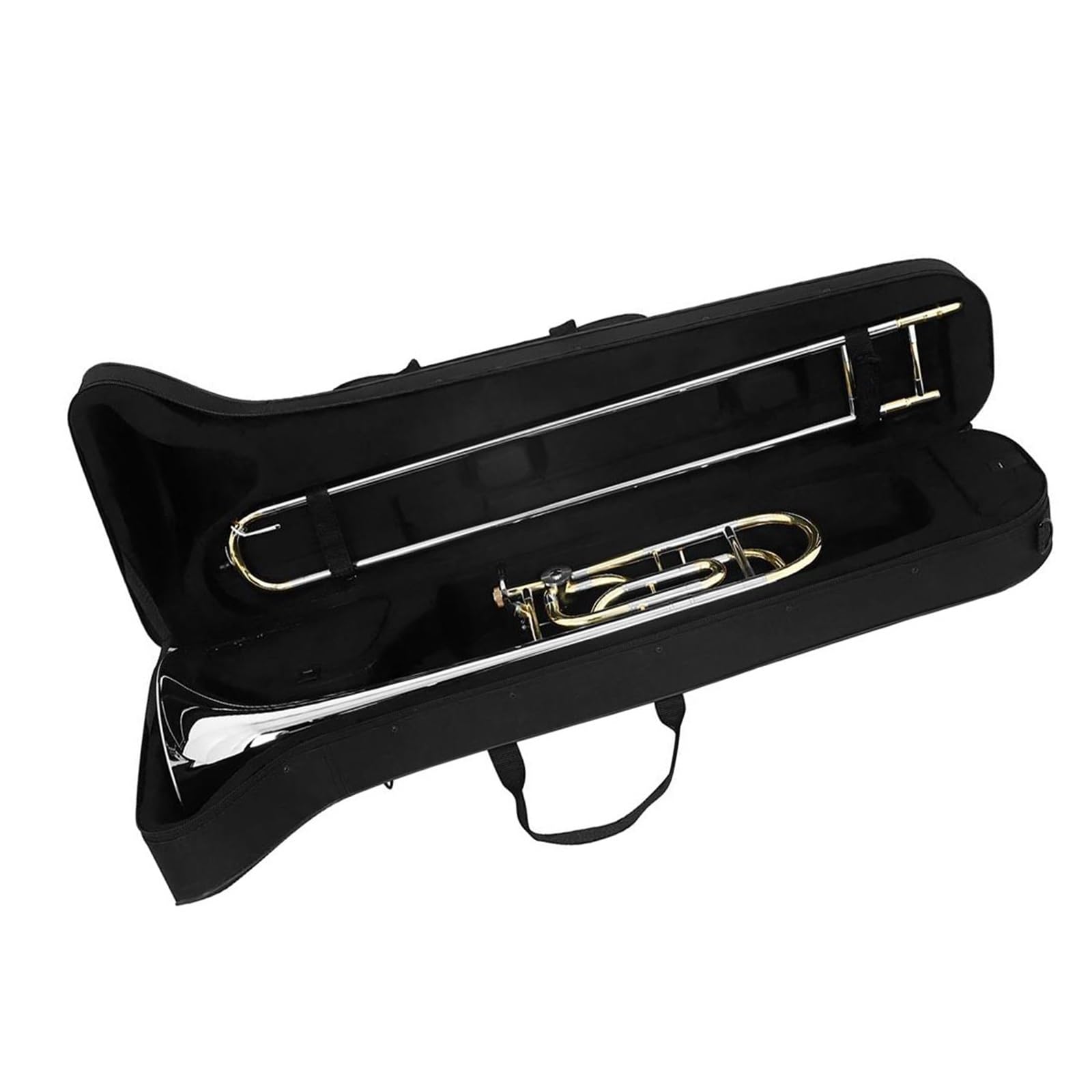 Professionelles B-Tenorposaune-Blechblasinstrument Mit Koffer Und Reinigungstuch Profiposaune