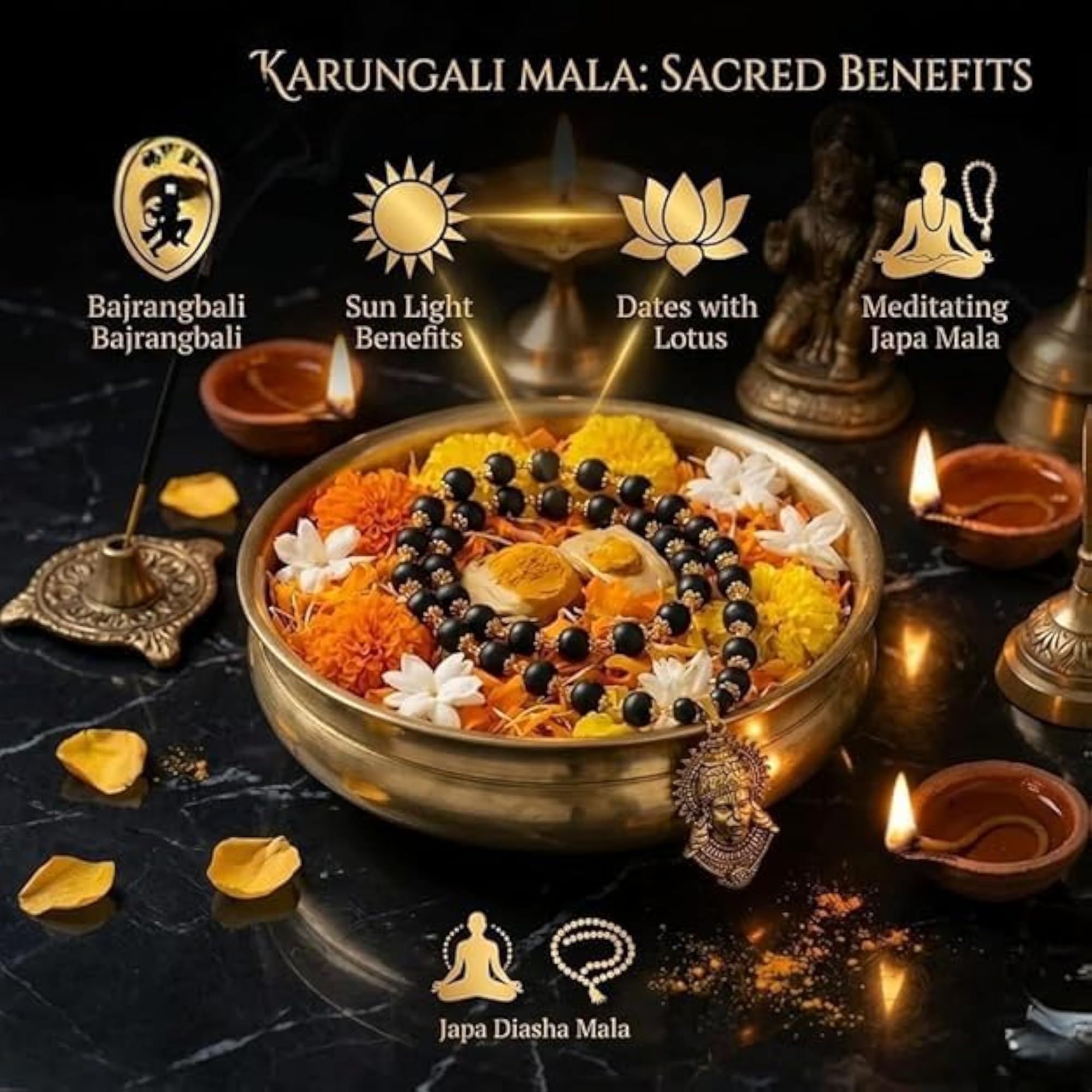 Gold-Plated Lord Hanuman Pendant Necklace, Religious Gift
