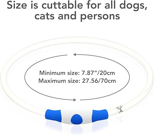 Miniatura 5 de Colaseeme Collar de perro con luz LED, 1 unidad, recargable por USB, TPU brillante, collares básicos de seguridad para perros grandes, medianos y