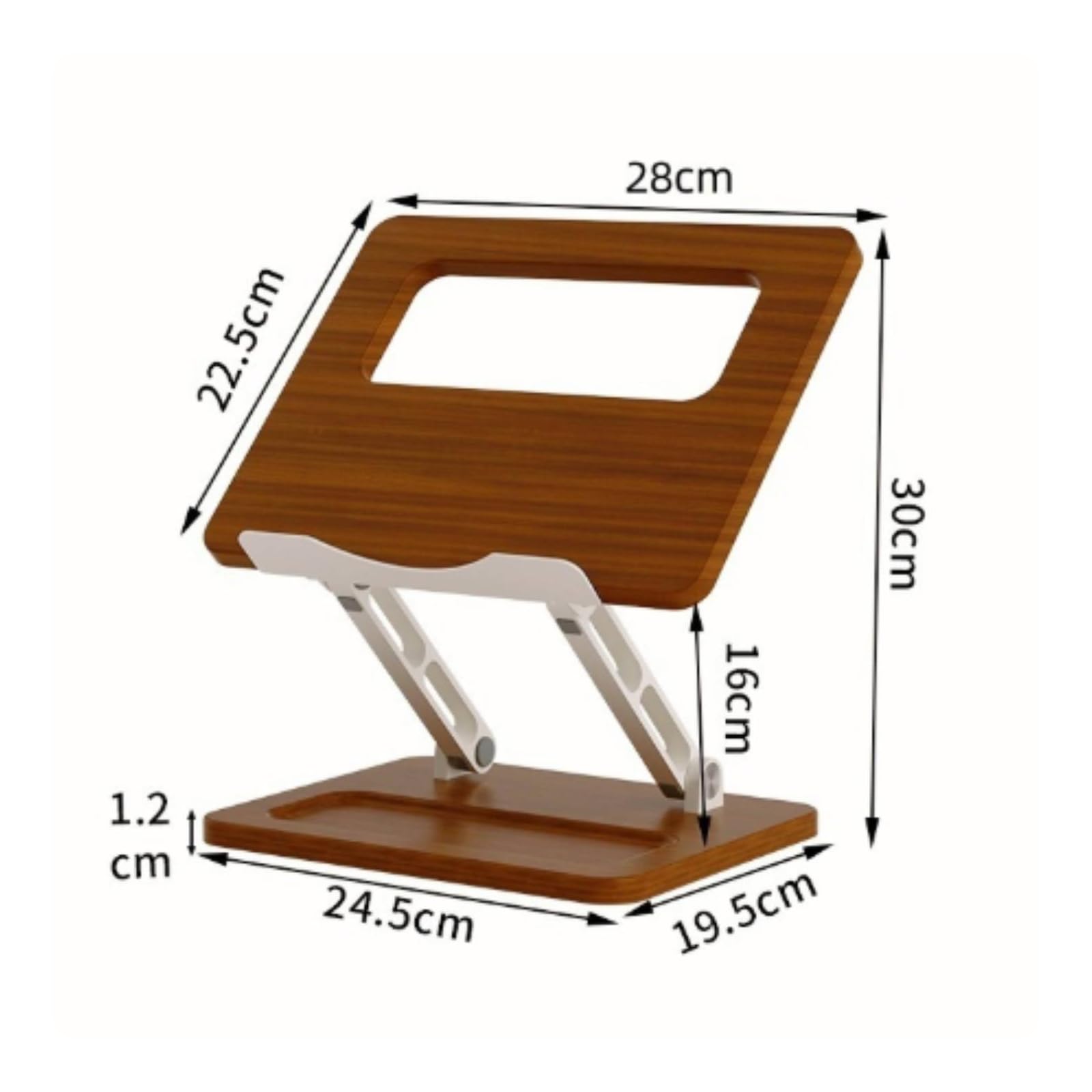 Supporto per Laptop Regolabile, 樱桃木, 笔槽款 | Da Scrivania, Supporto per Notebook, Ufficio