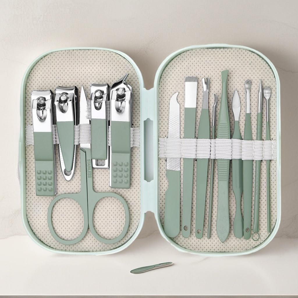 14PCS Stainless Steel Nail and Foot Care Tools Set for Nail Care Including Nail Clippers and Shaping Tools
